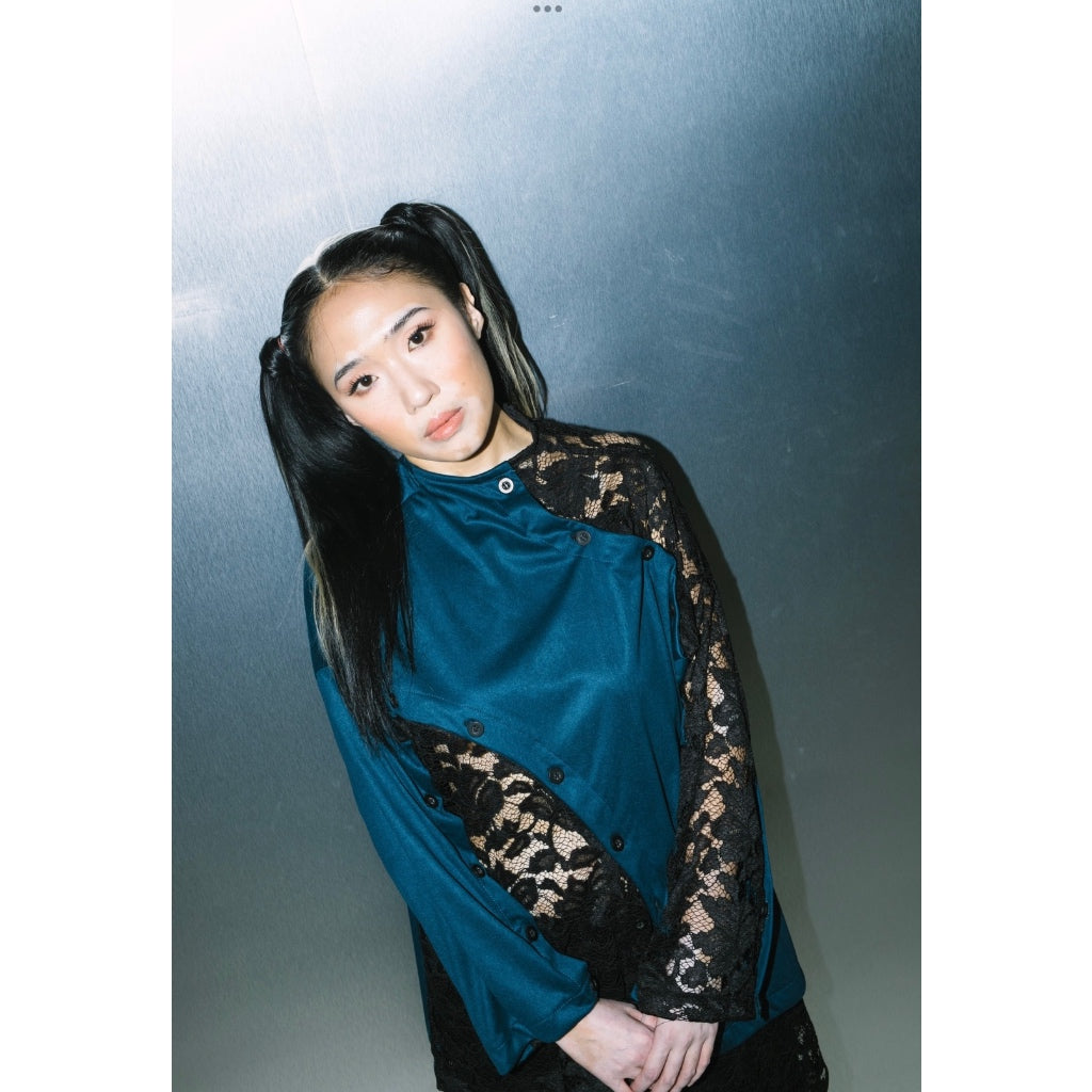 Velvet Noir Lace Blouse Avy Black - Wad Studio