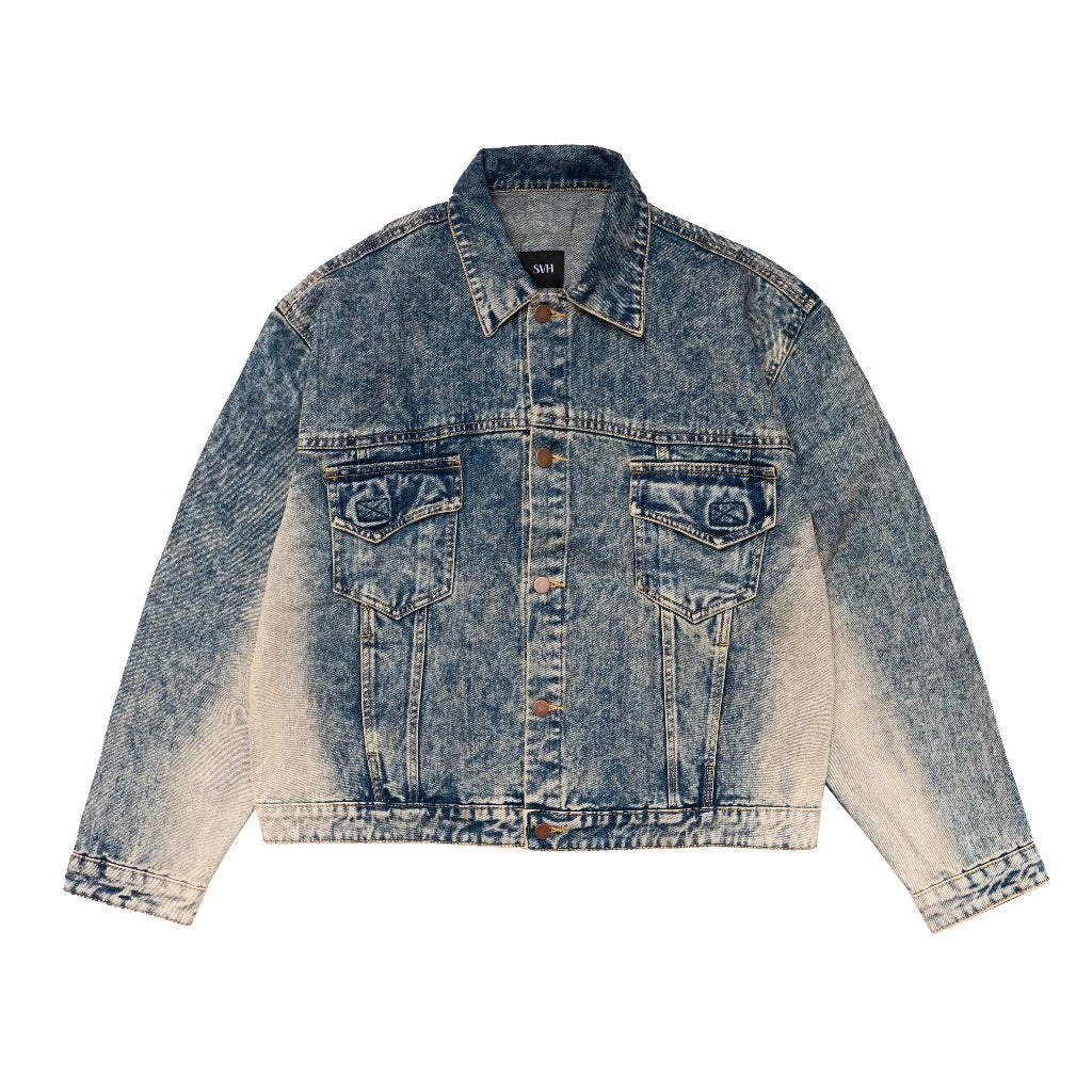 Balcony Trucker Jacket Denim Wash - SVH Official