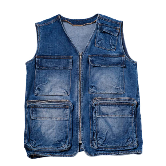 Jameson Denim Cargo Vest - Ambra La Moda