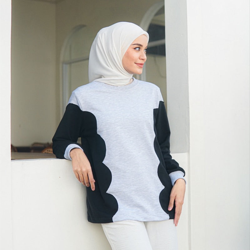 Cecilia Sweater Black Grey - Casaelana