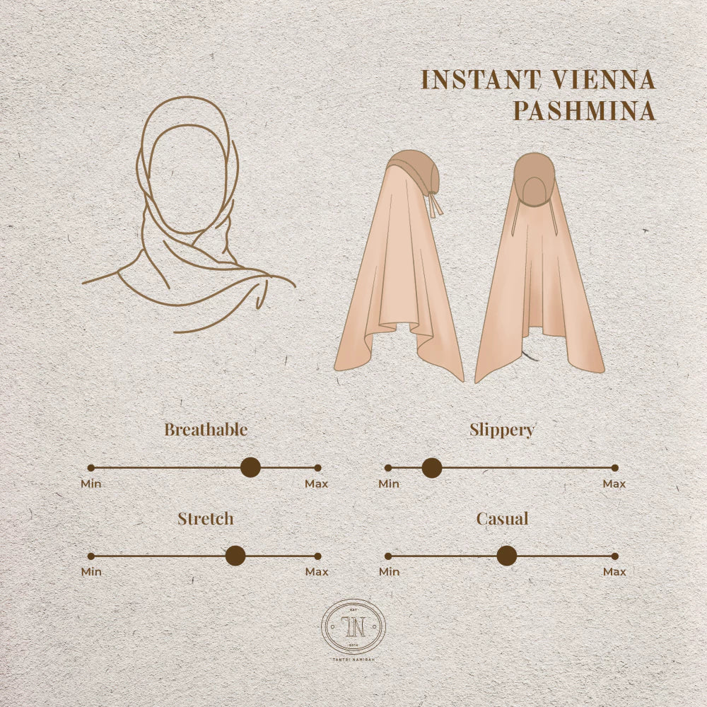 Vienna Instant Pashmina Caramel - Tantri Namirah Official