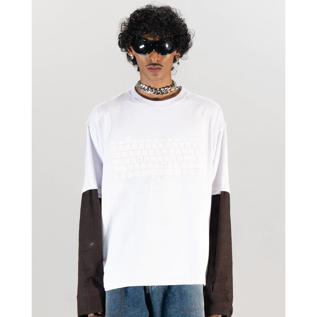 Keyboard Longsleeve T-Shirt White - SVH Official