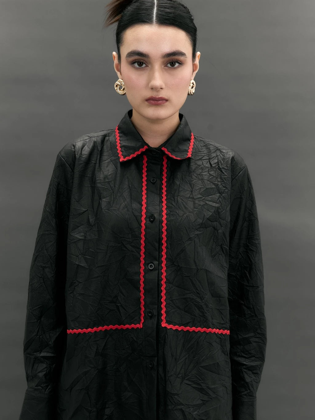 Emily Faux Leather Jacket - Mine