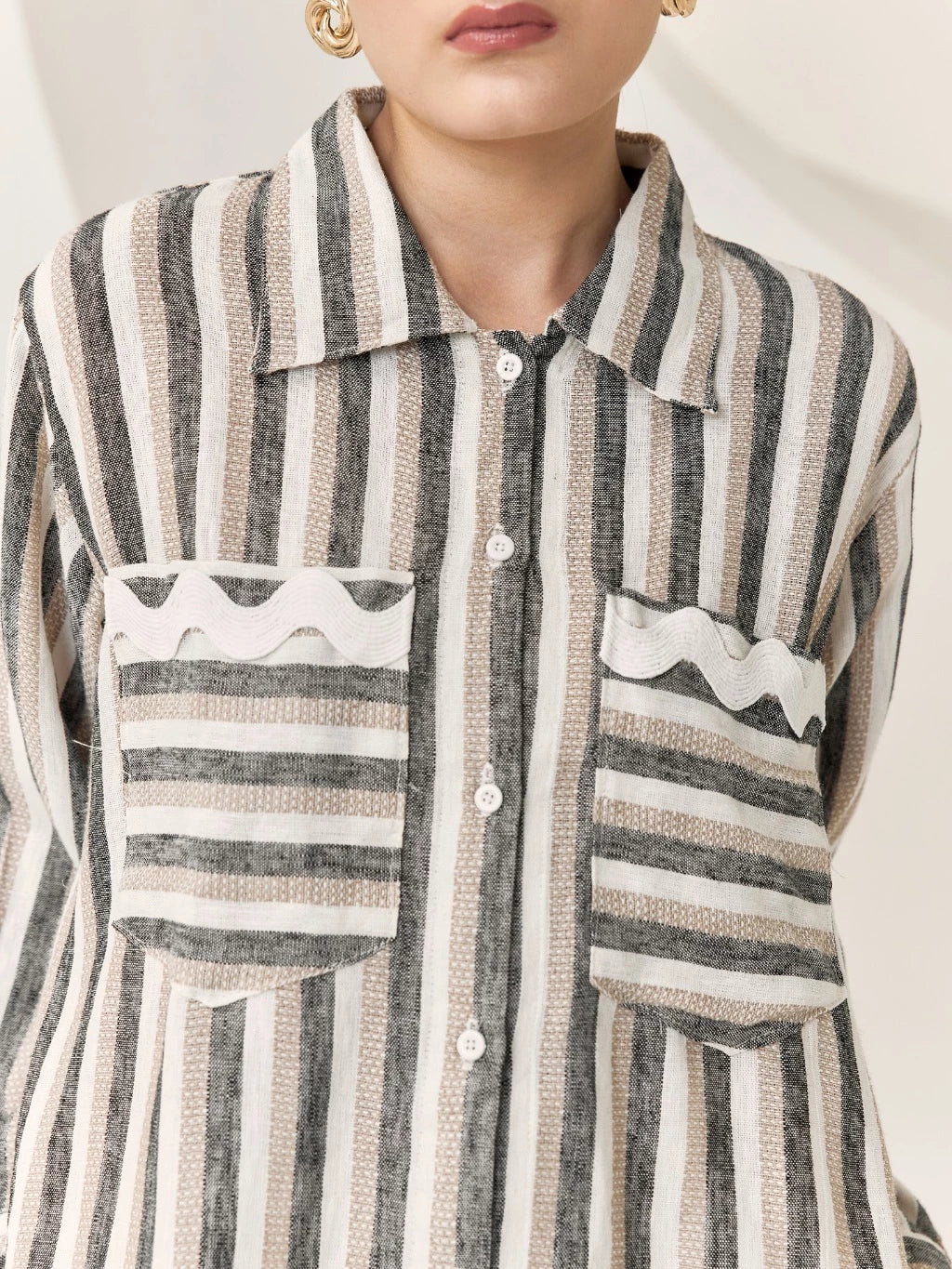 Naura Shirt Stripes - Mine