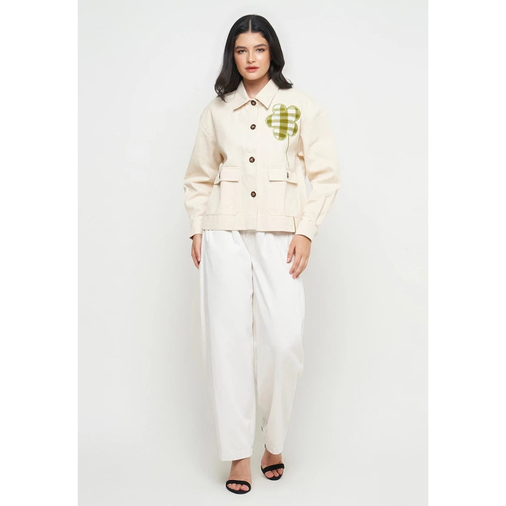 Zinia Shirt Outer Beige - Alexalexa