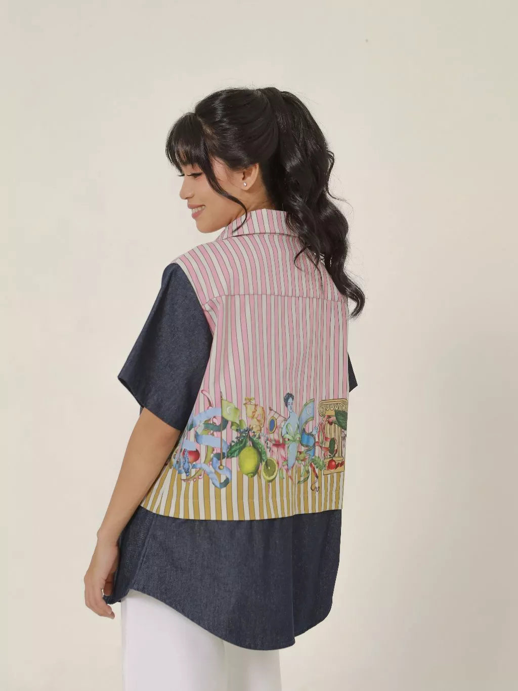 Lore Denim Shirt Adult Short Sleeve - LR Studio