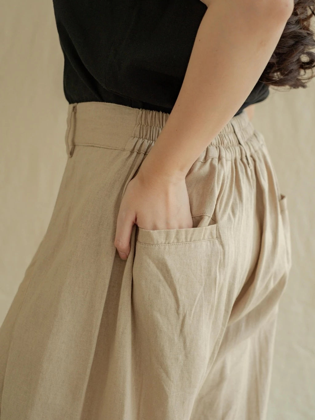 Katagi Double Pleated Pants - Labuan Linen Wear