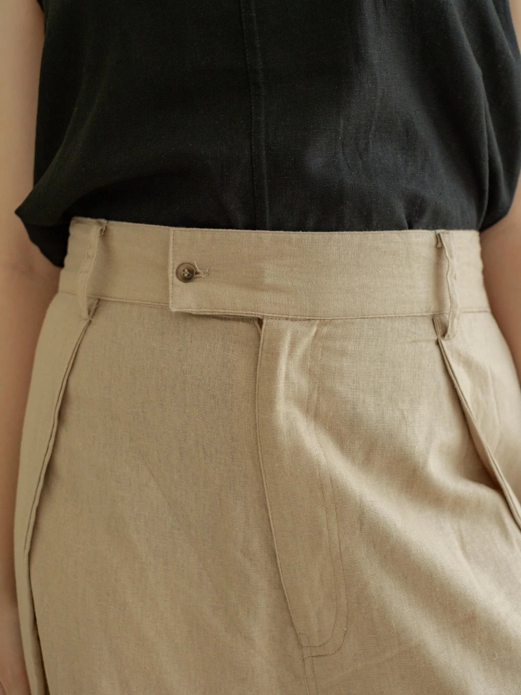 Katagi Double Pleated Pants - Labuan Linen Wear