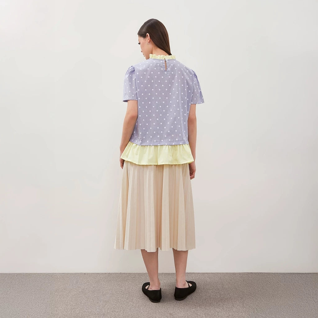 Kyna Polkadot Top Butter -Curato Market