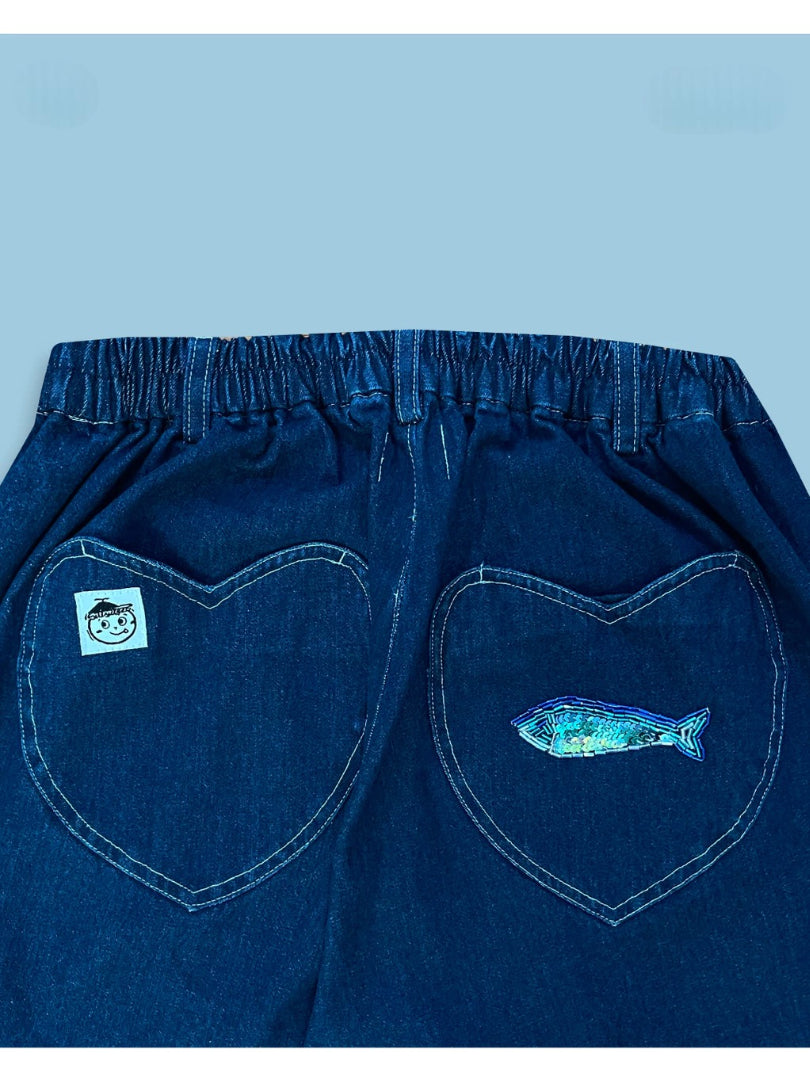Odette Barrel Blue Jeans - Numana