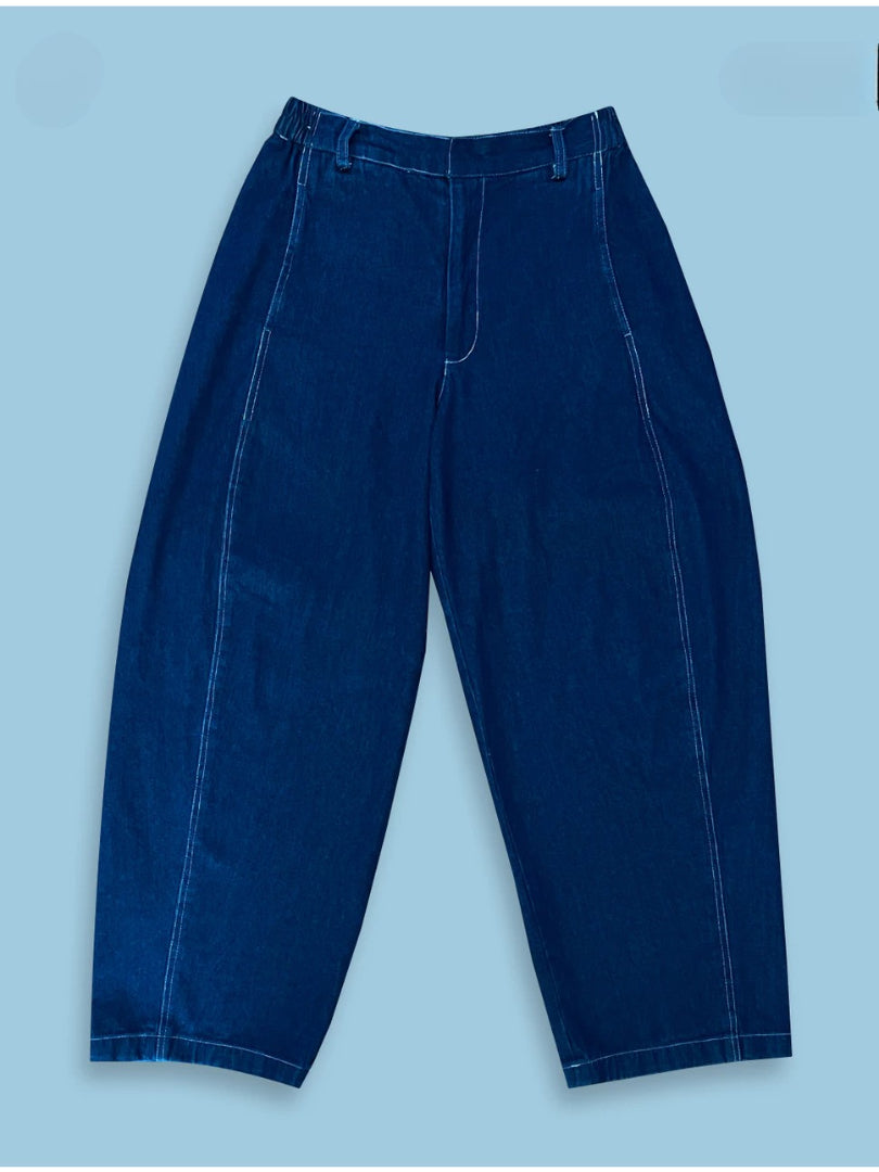 Odette Barrel Blue Jeans - Numana