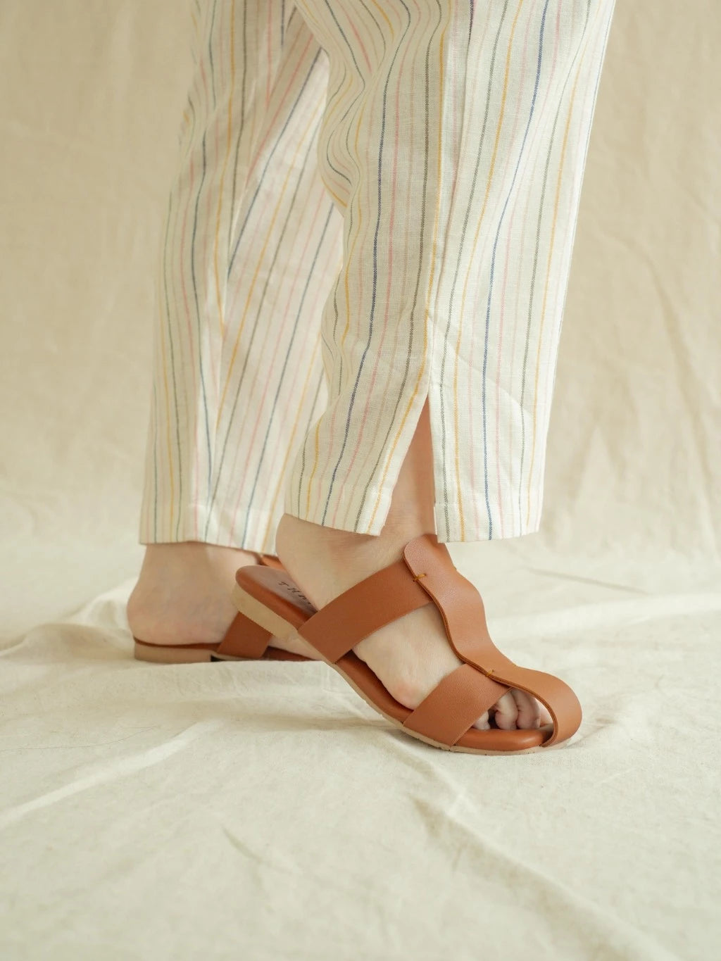 Lurih Pants - Salur Putih Warna - Labuan Linen Wear