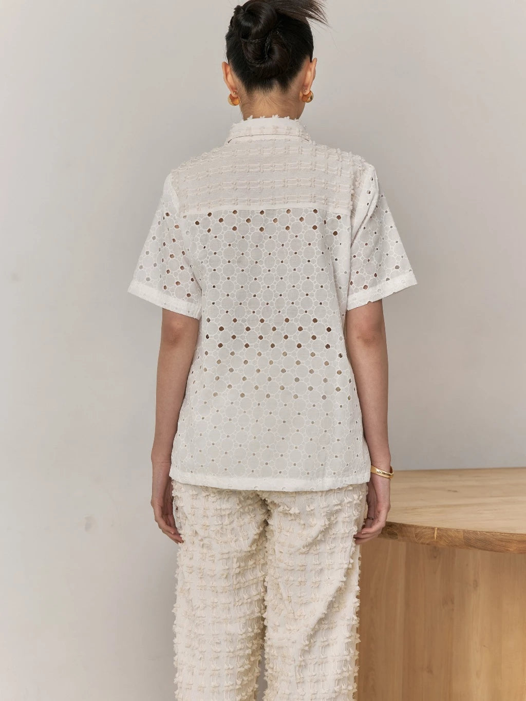 Zoe Shirt Tenun Bulu - Mine