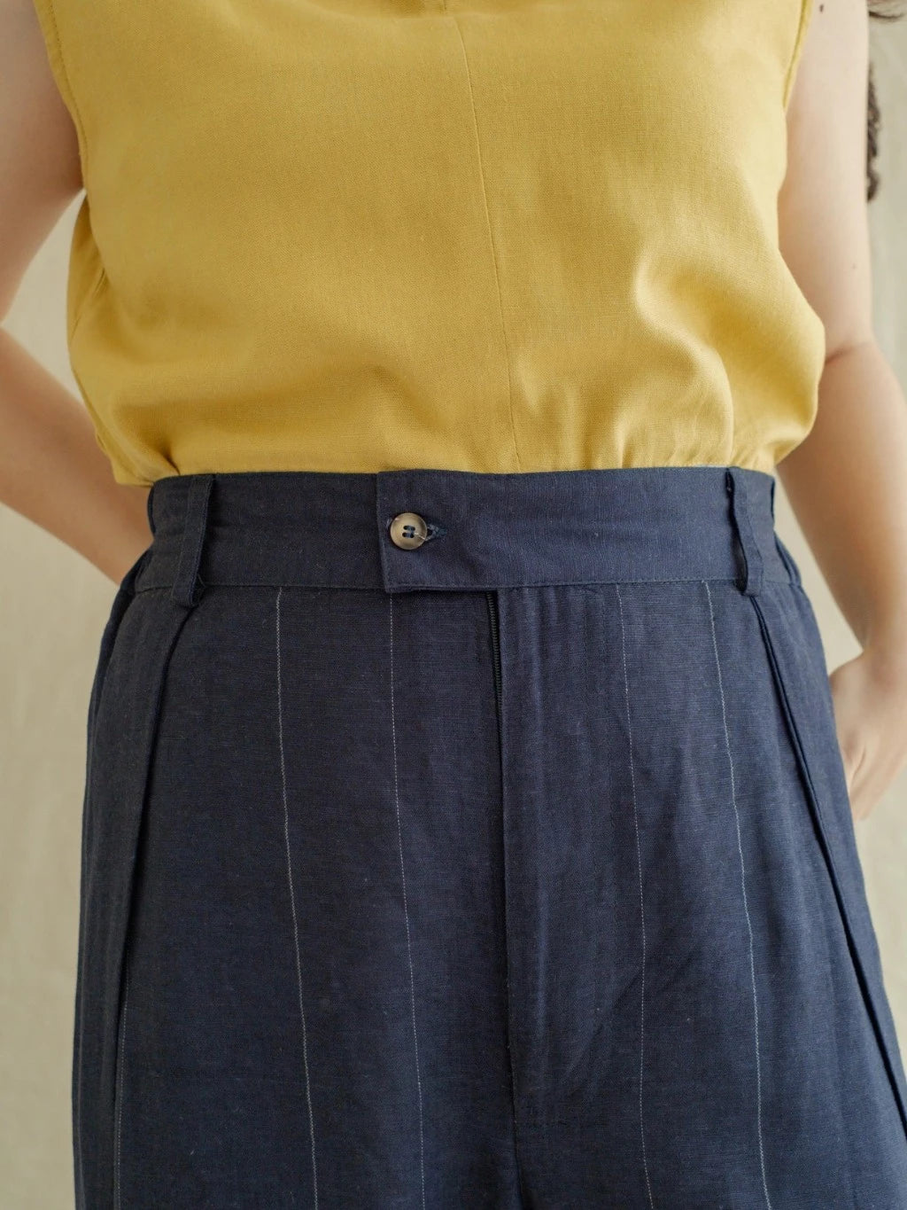 Katagi Double Pleated Pants - Labuan Linen Wear