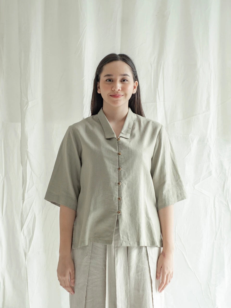New Kemeja Kelana - Sand - Labuan Linen Wear
