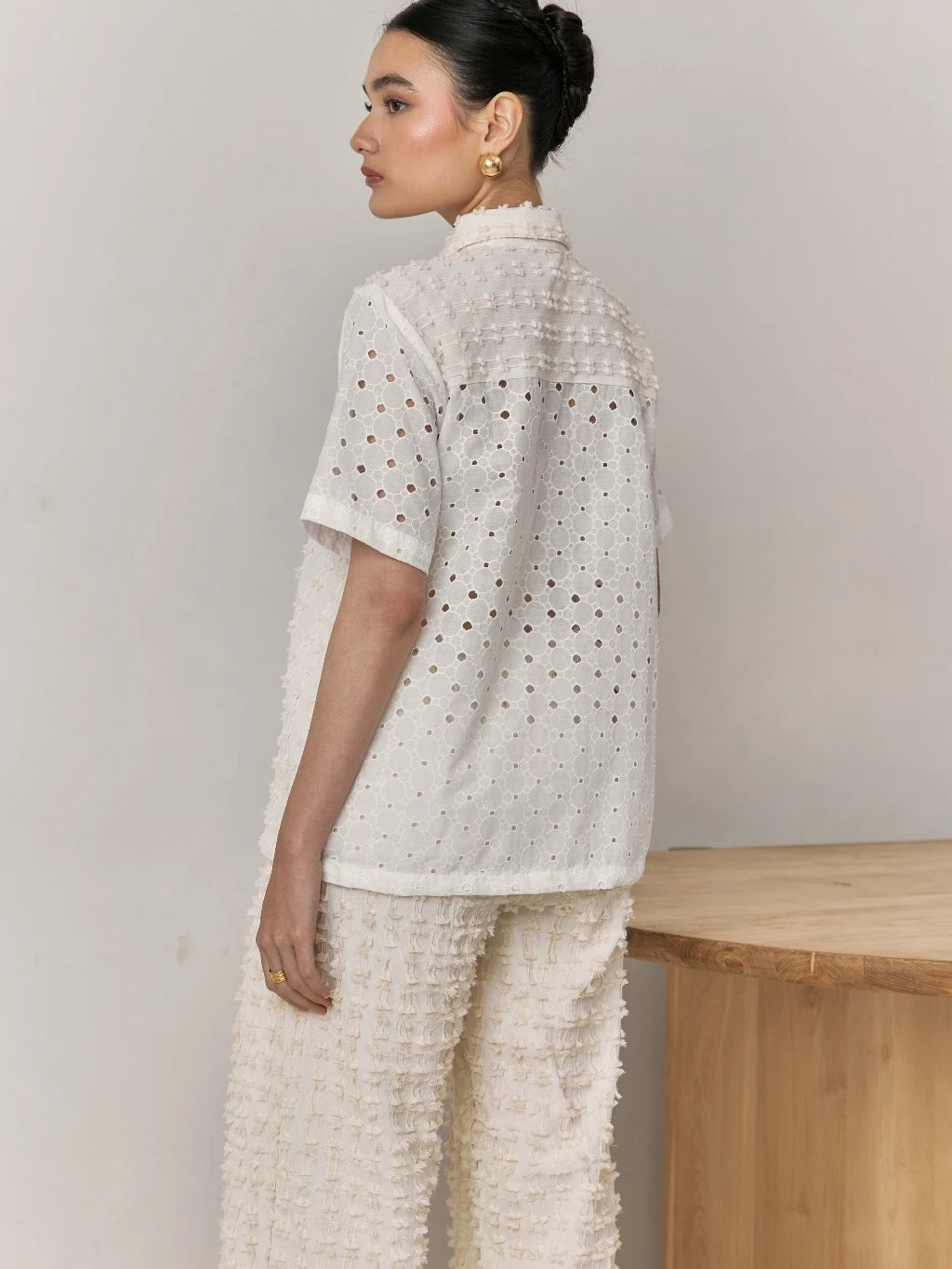 Zoe Shirt Tenun Bulu - Mine