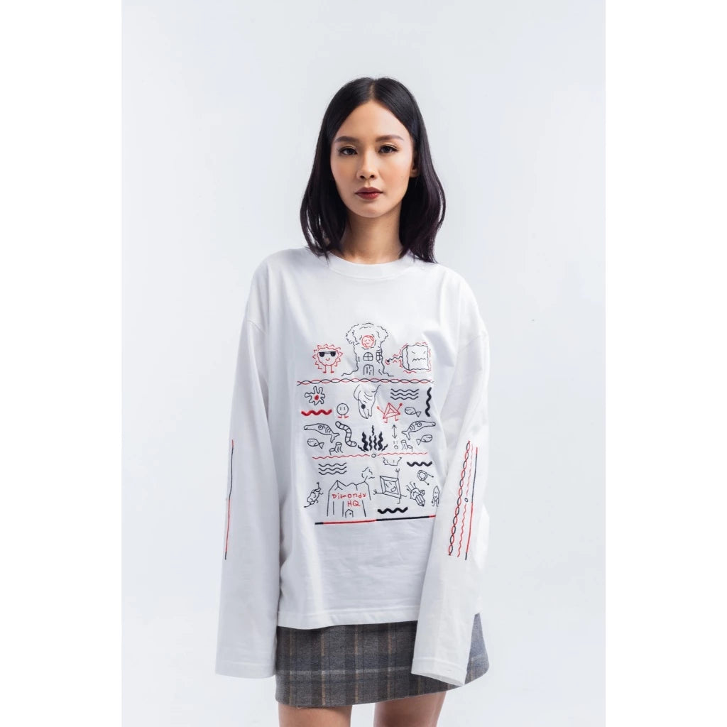 Ancient Relief Adult Long Sleeve T-Shirt - Shimmu And Friends