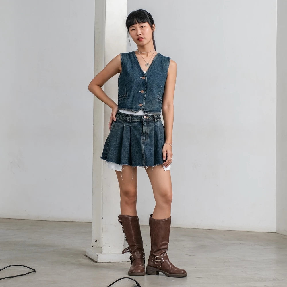 Madison Denim Skirt - Ambra La Moda