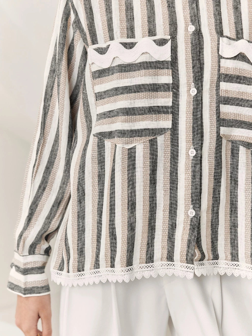 Naura Shirt Stripes - Mine
