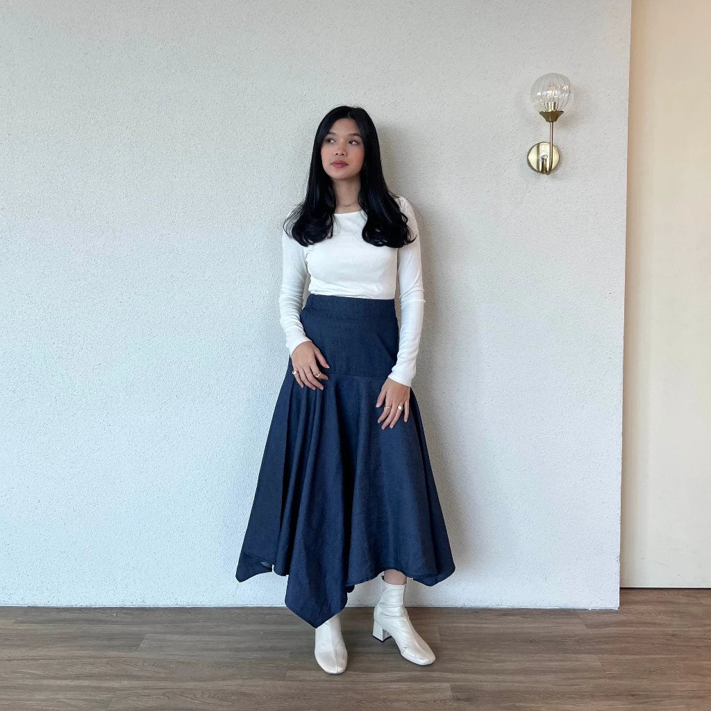 【OHESHIO】25ss ASYMMETRIC FLARE SKIRT MUSINSA | OHESHIO ASYMMETRIC FLARE SKIRT, BLACK