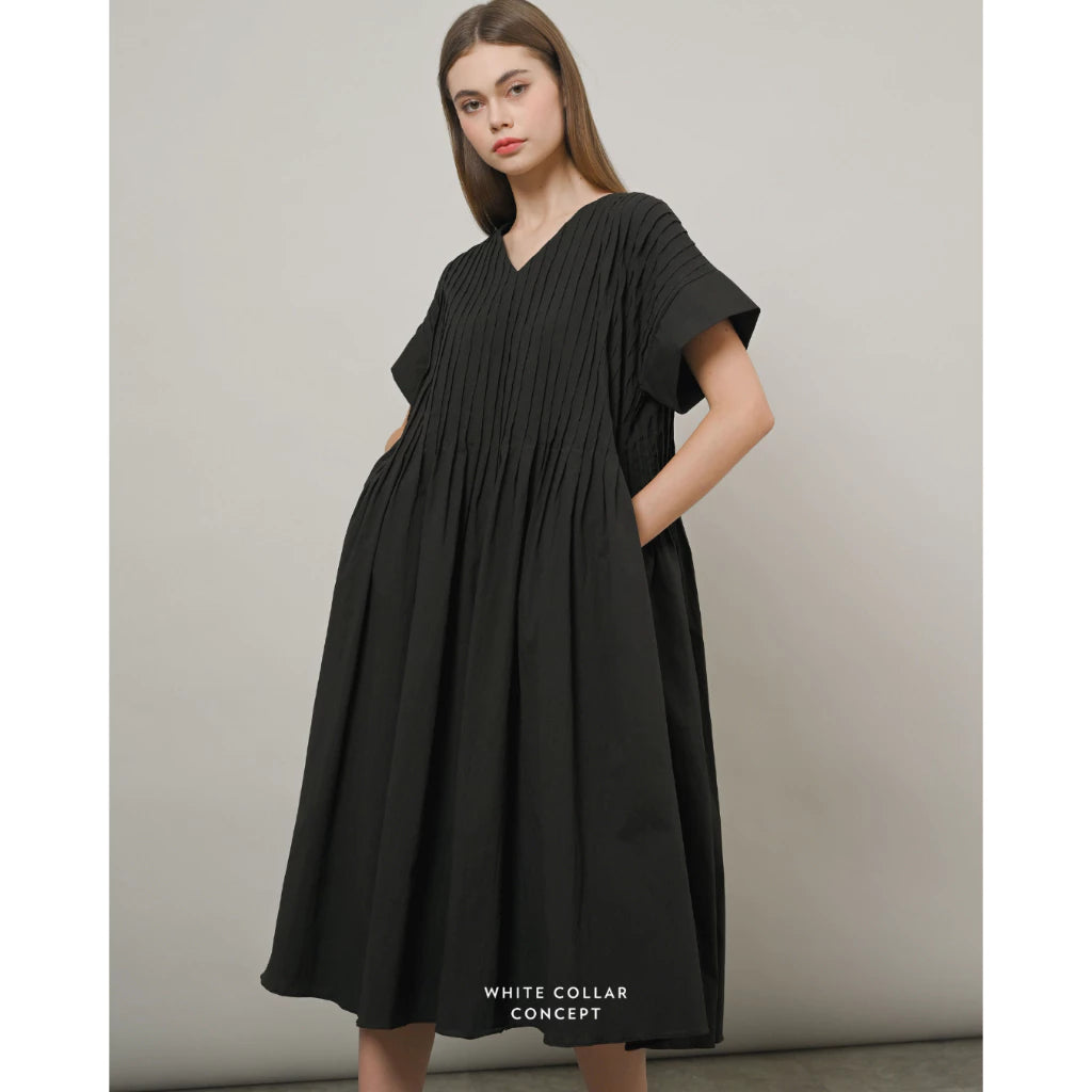 Hazel Dress - White Collar Concept