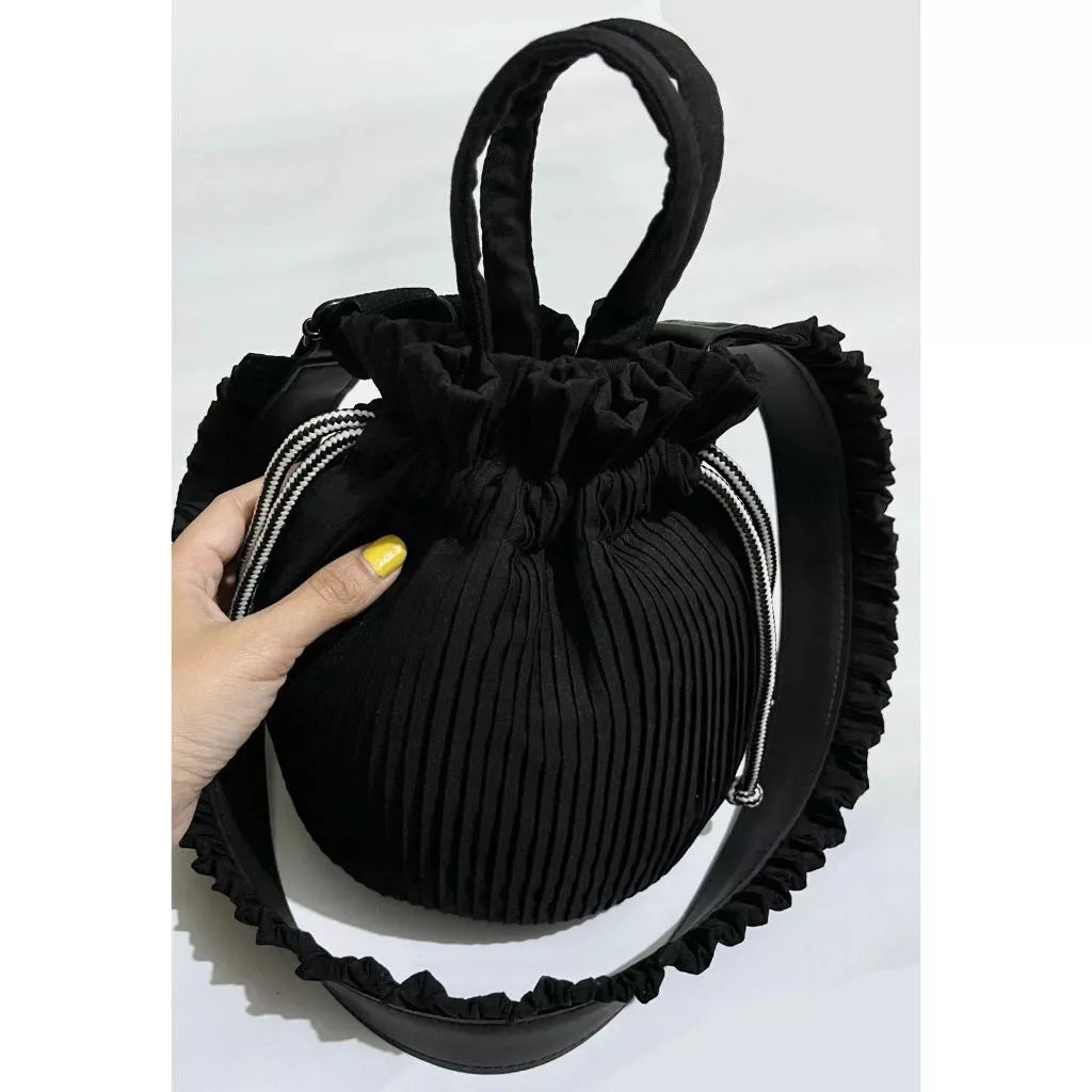Mini Pleated Bucket Bag - Mannequin Palstic