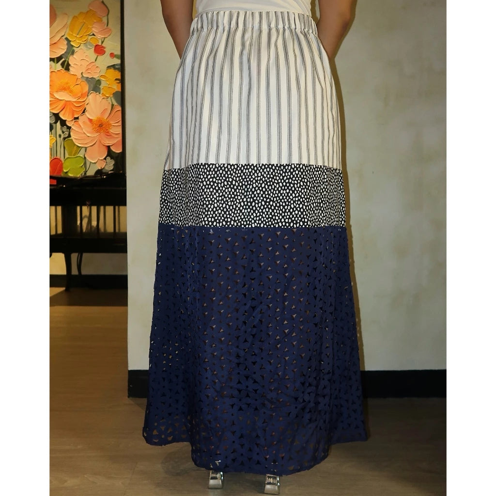 Lemira Skirt Blue White - Fynd
