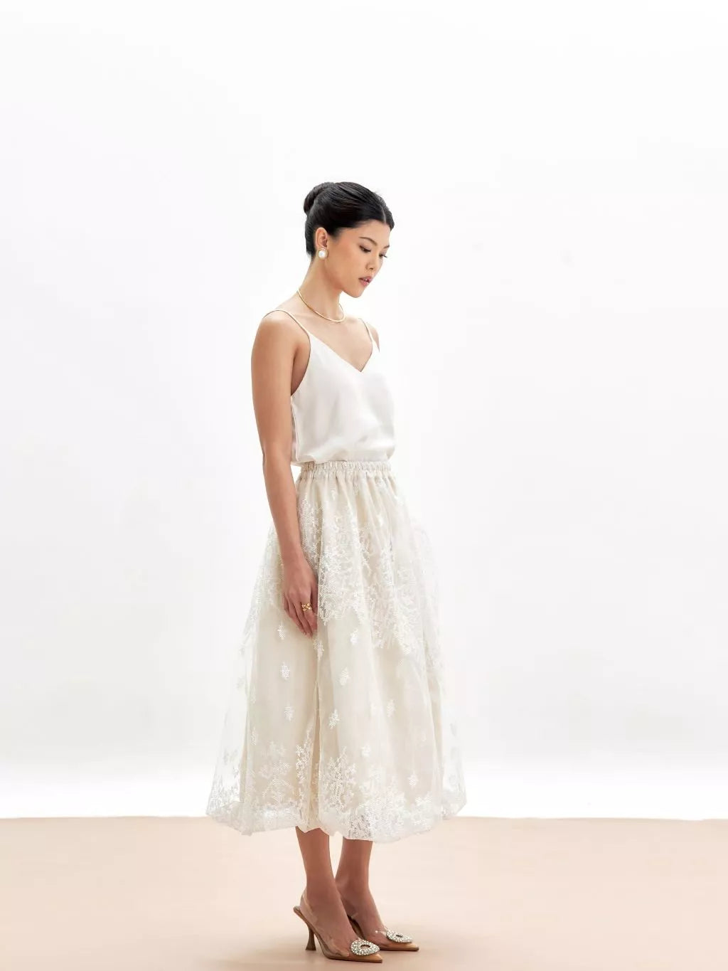 Clau Raya Skirt Ivory - Mine