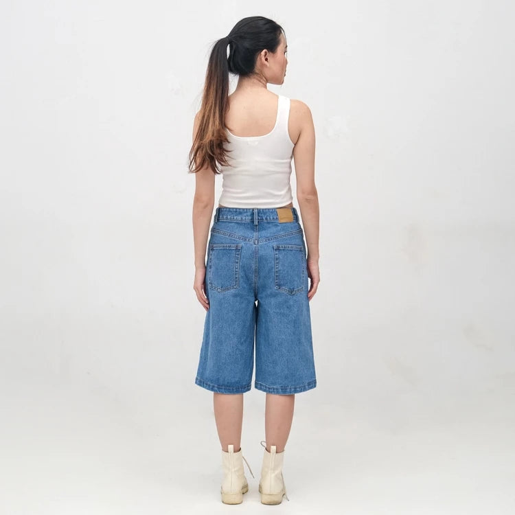 Jesse Jorts Panst Medium Blue - Ambra La Moda