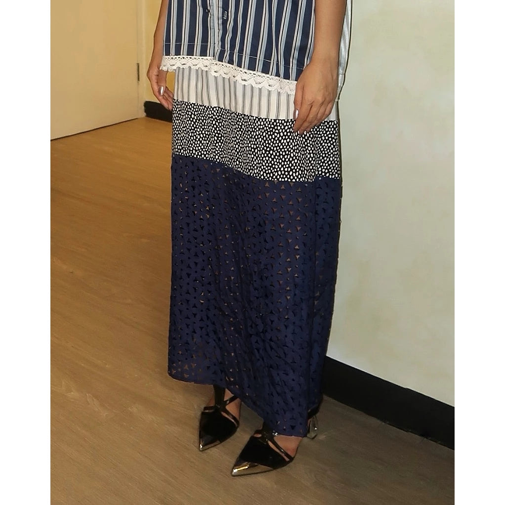 Lemira Skirt Blue White - Fynd