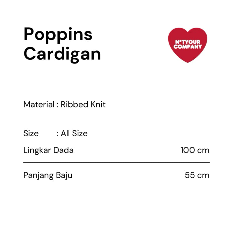 Poppiins Cardigan - Not Your Company