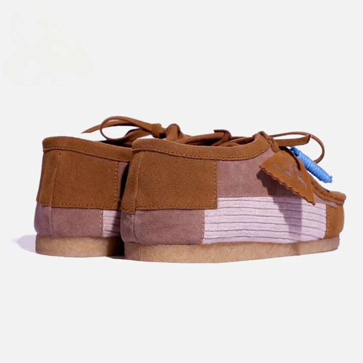 HGL Bambini - Tabi Wallabee Patchwork Brown Beige Camel - Adapapa