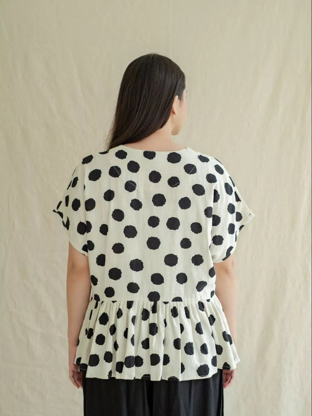 Kemeja Melasti Rample Polkadot - Labuan Linen Wear
