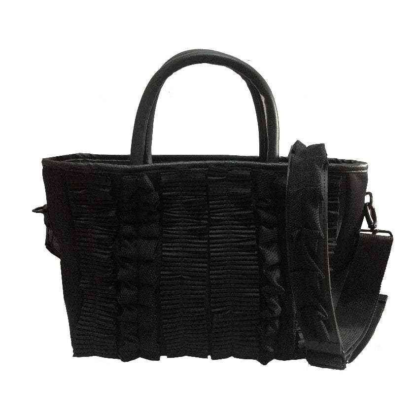 Neoprene Double Frill Bag Black - Mannequin Plastic