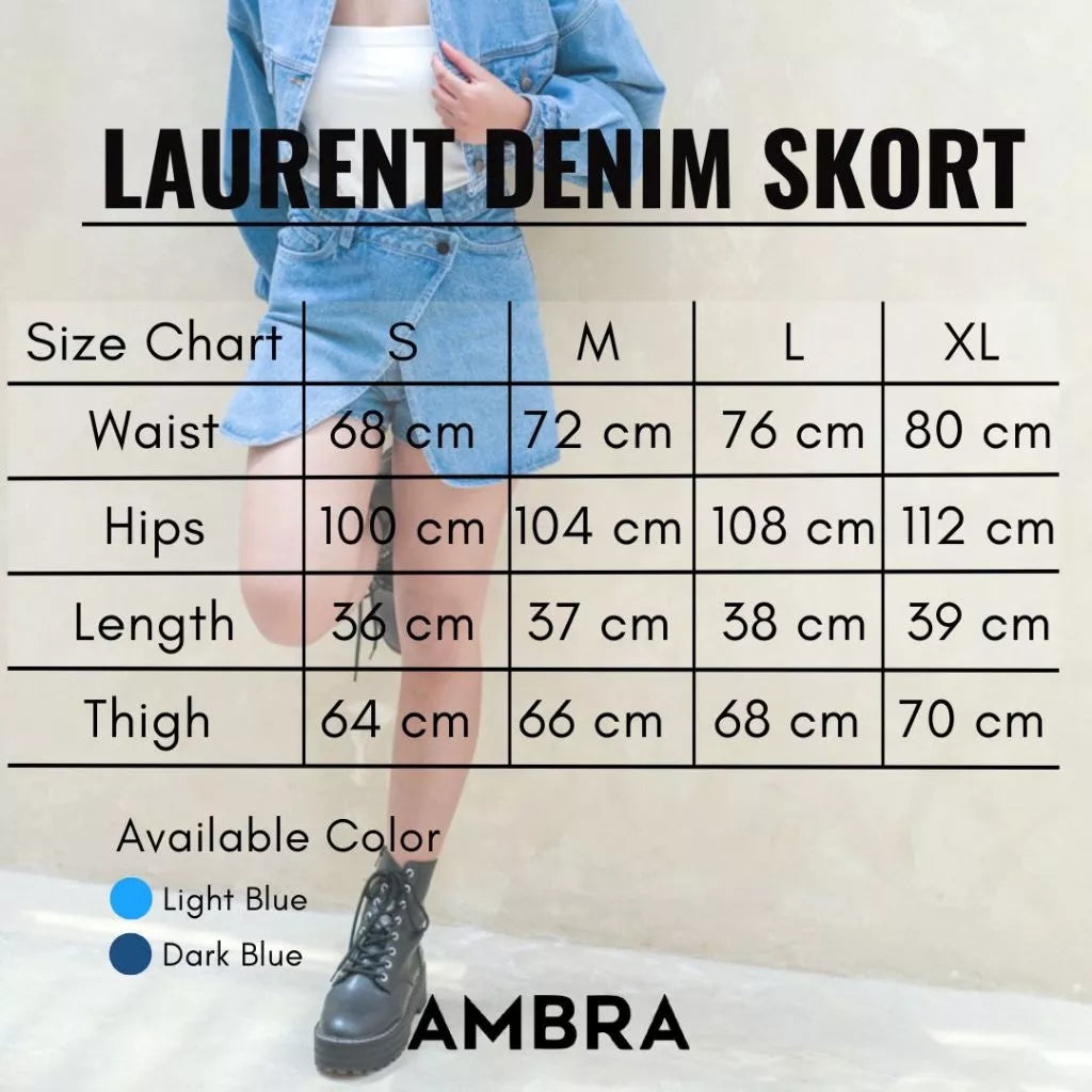 Laurent Denim Skort - Ambra La Moda