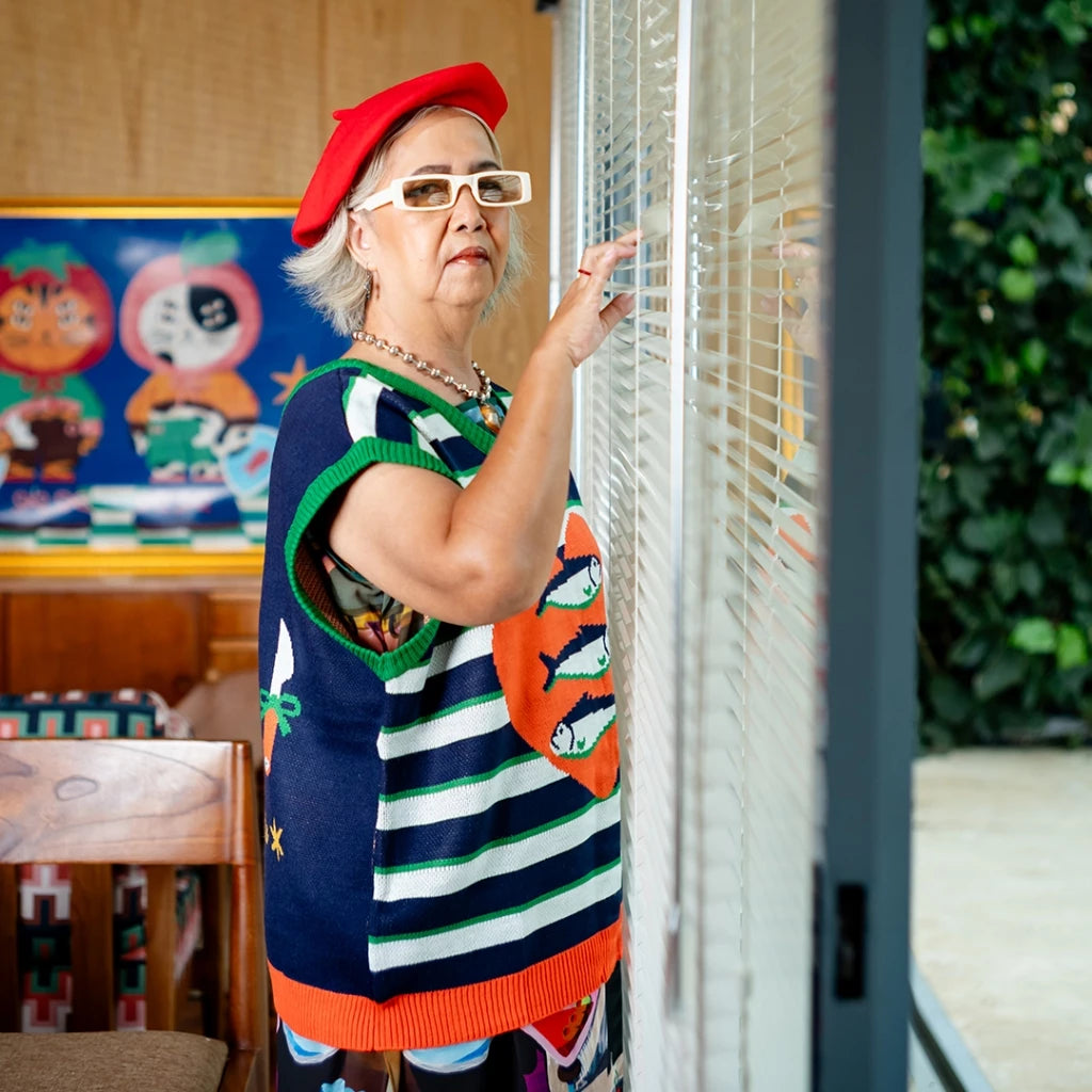 ''Dinner O Clock'' Knitted Vest - Oh.Irv