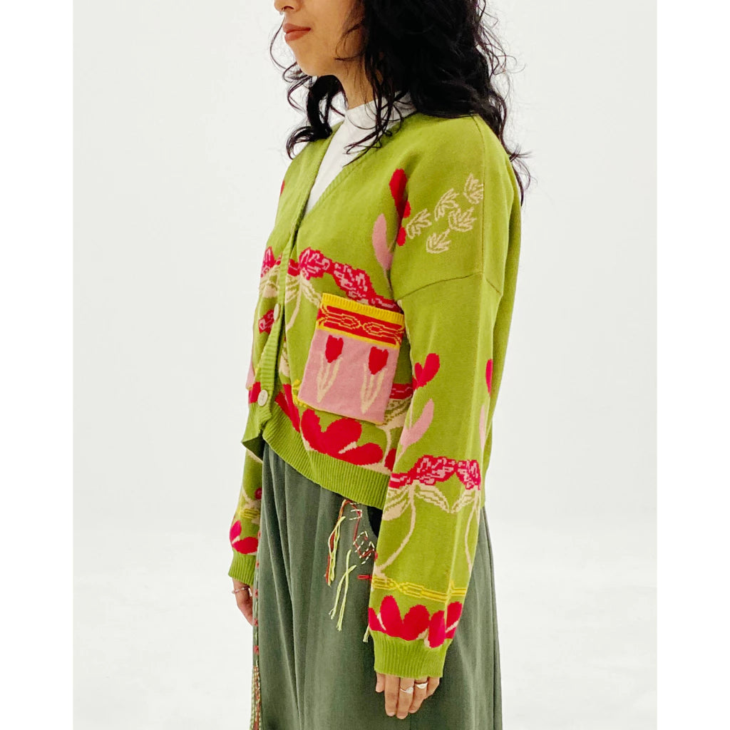 Poppy Cardigan Green - Earth Major