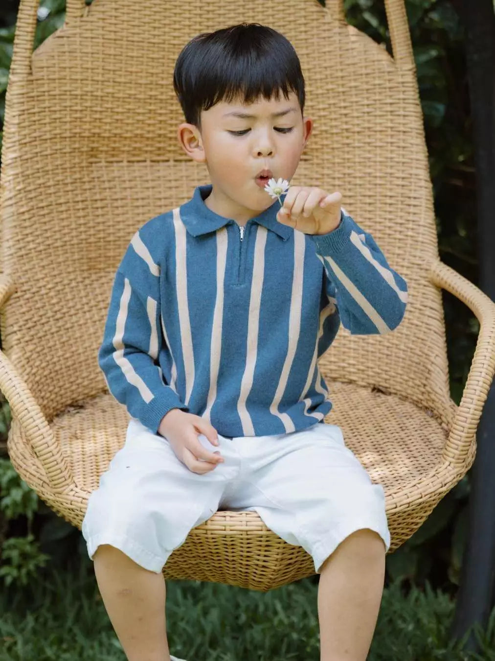 HGL Bambini - Warren Stripes Sweater - Krem