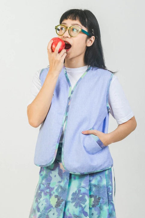 Zing Vest In Sky Blue - Numana