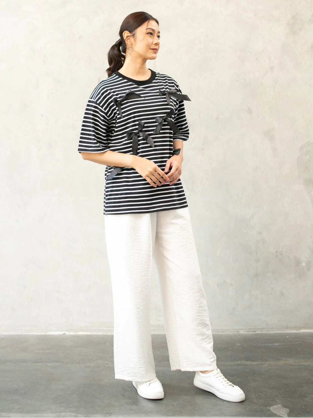 Ribbon Shirt ST Black - Aumone