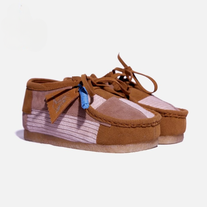 HGL Bambini - Tabi Wallabee Patchwork Brown Beige Camel - Adapapa