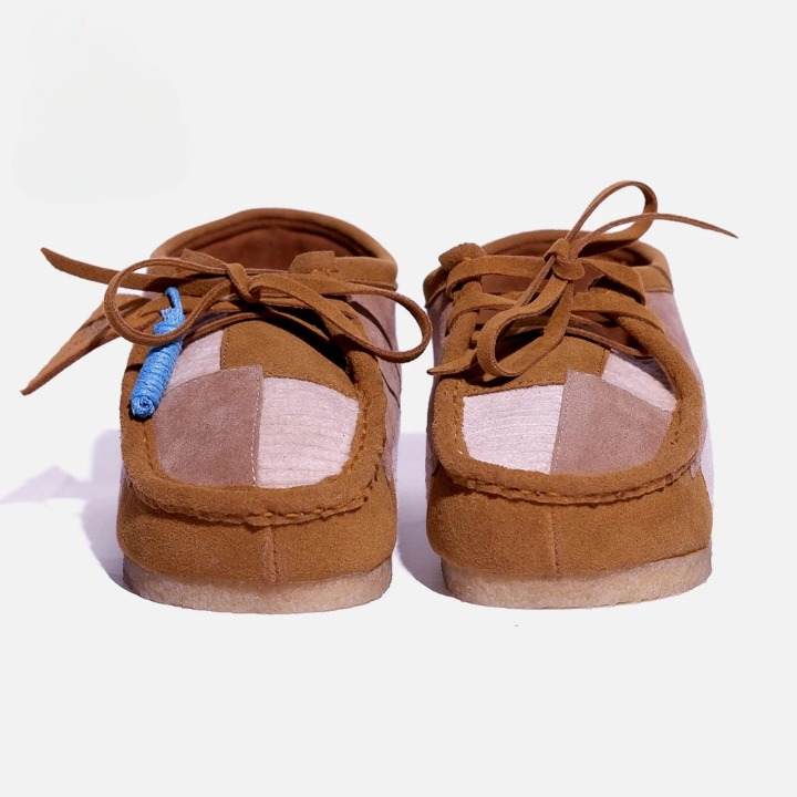 HGL Bambini - Tabi Wallabee Patchwork Brown Beige Camel - Adapapa