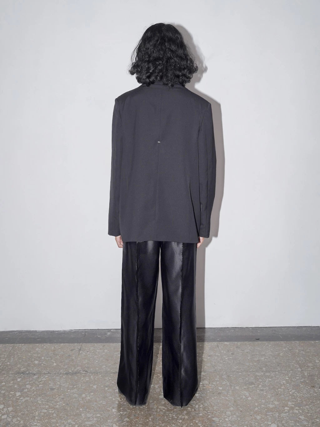 Highcollar Tailored Blazer Black - Nylony