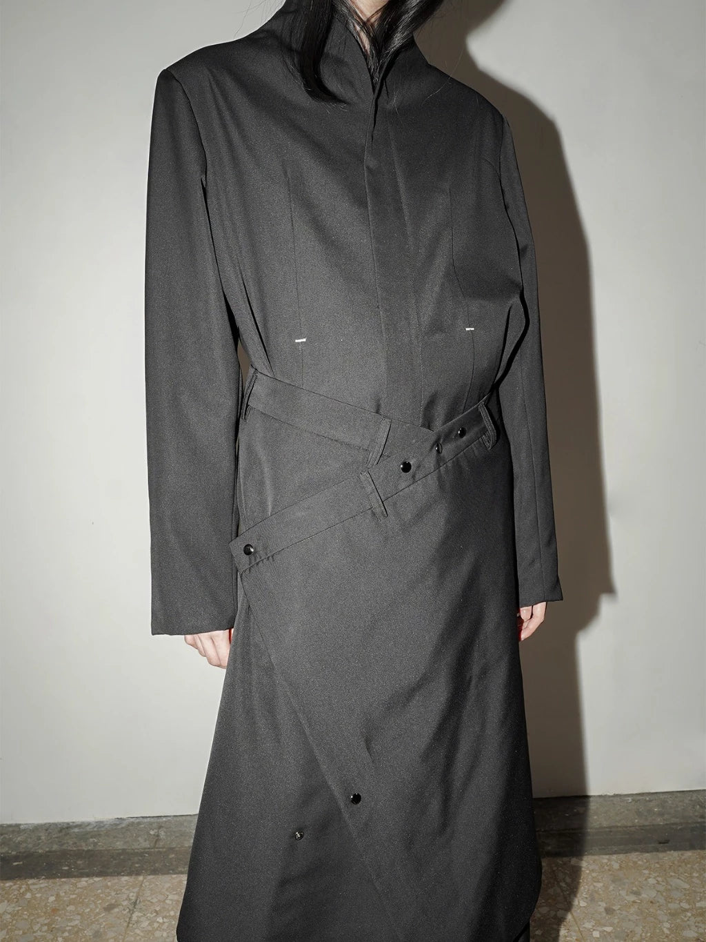 Highcollar Tailored Blazer Black - Nylony