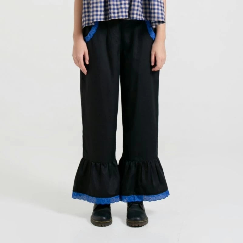 Ruffle Pants Black - Saya Saya