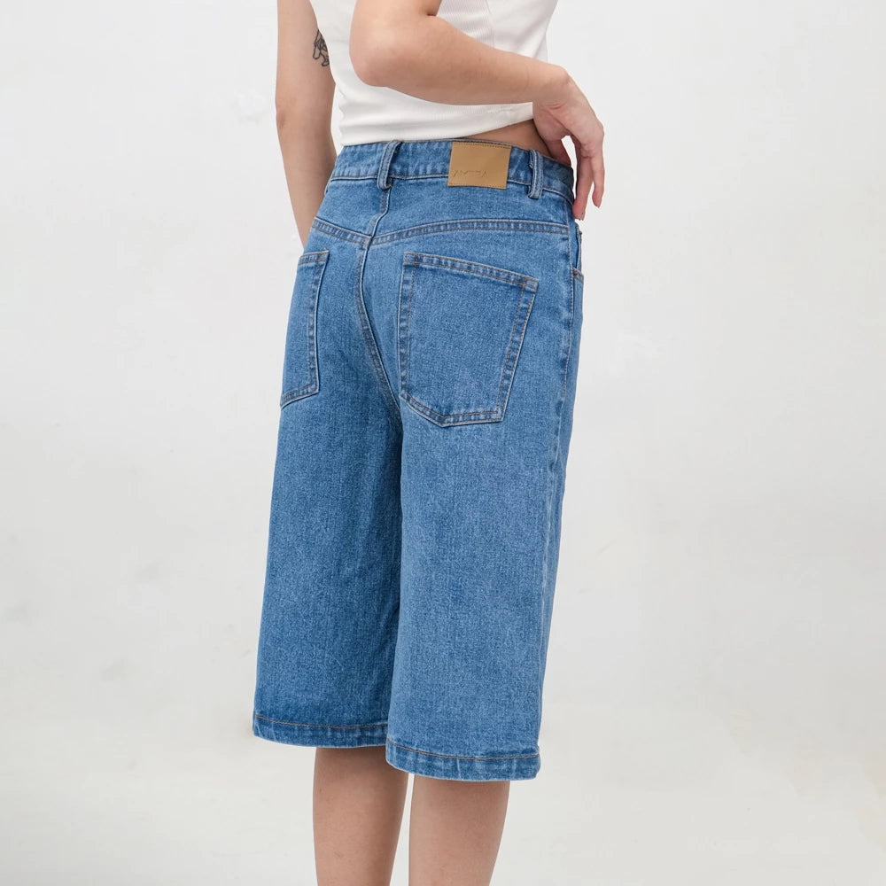 Jesse Jorts Panst Medium Blue - Ambra La Moda