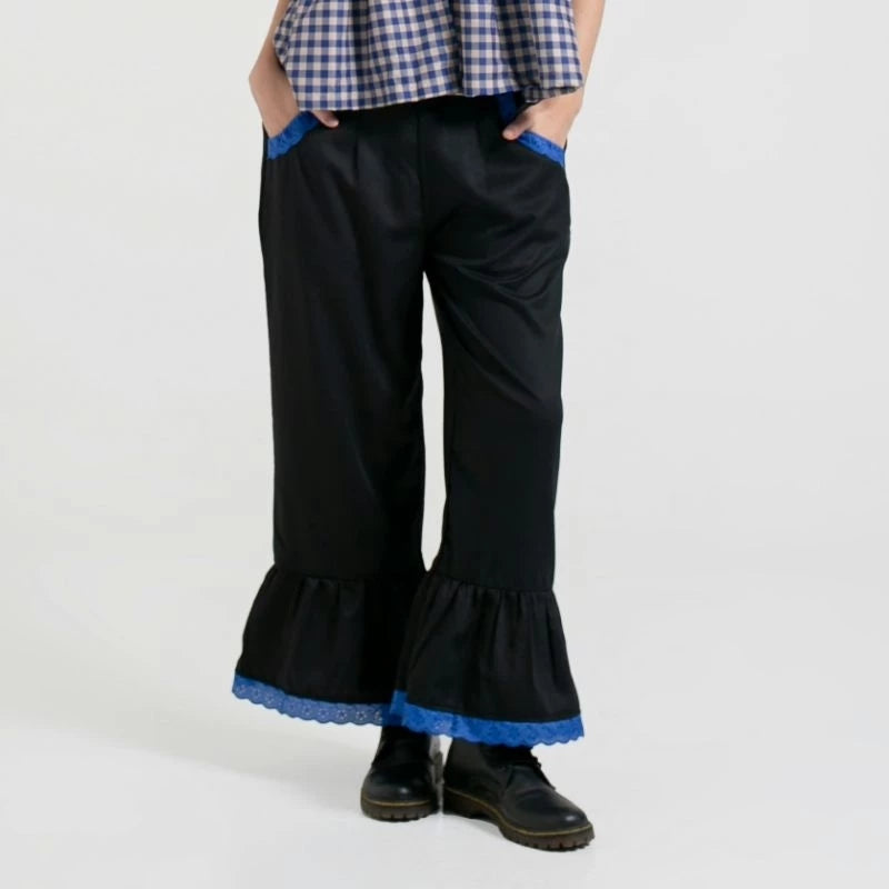 Ruffle Pants Black - Saya Saya