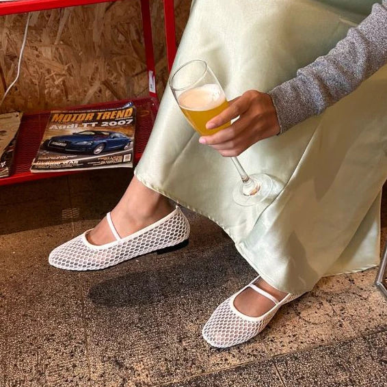 Chiffon Flats - Tangerine Marche