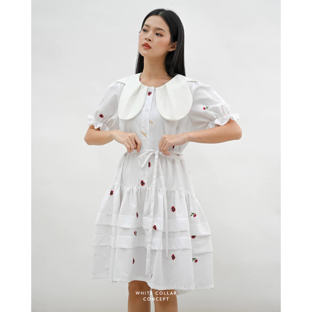 Flora Dress - White Collar Concept