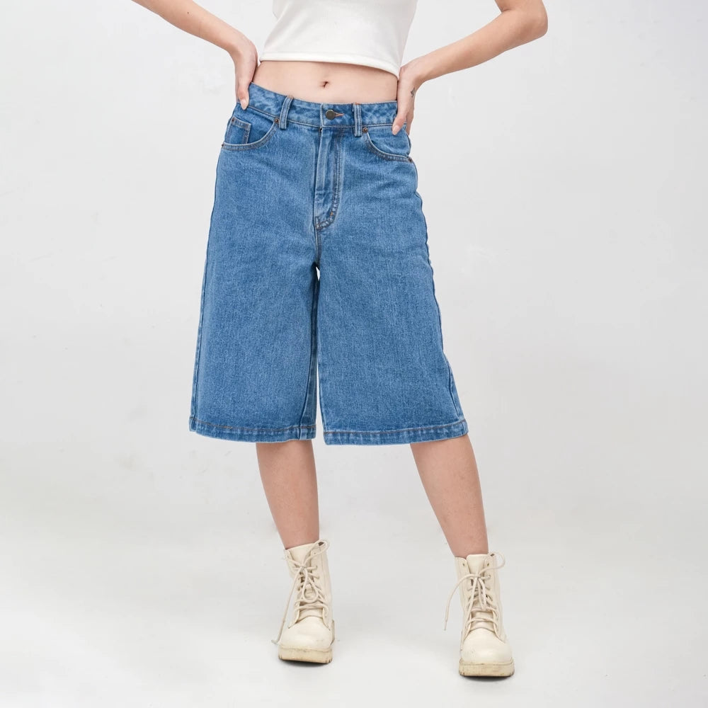 Jesse Jorts Panst Medium Blue - Ambra La Moda